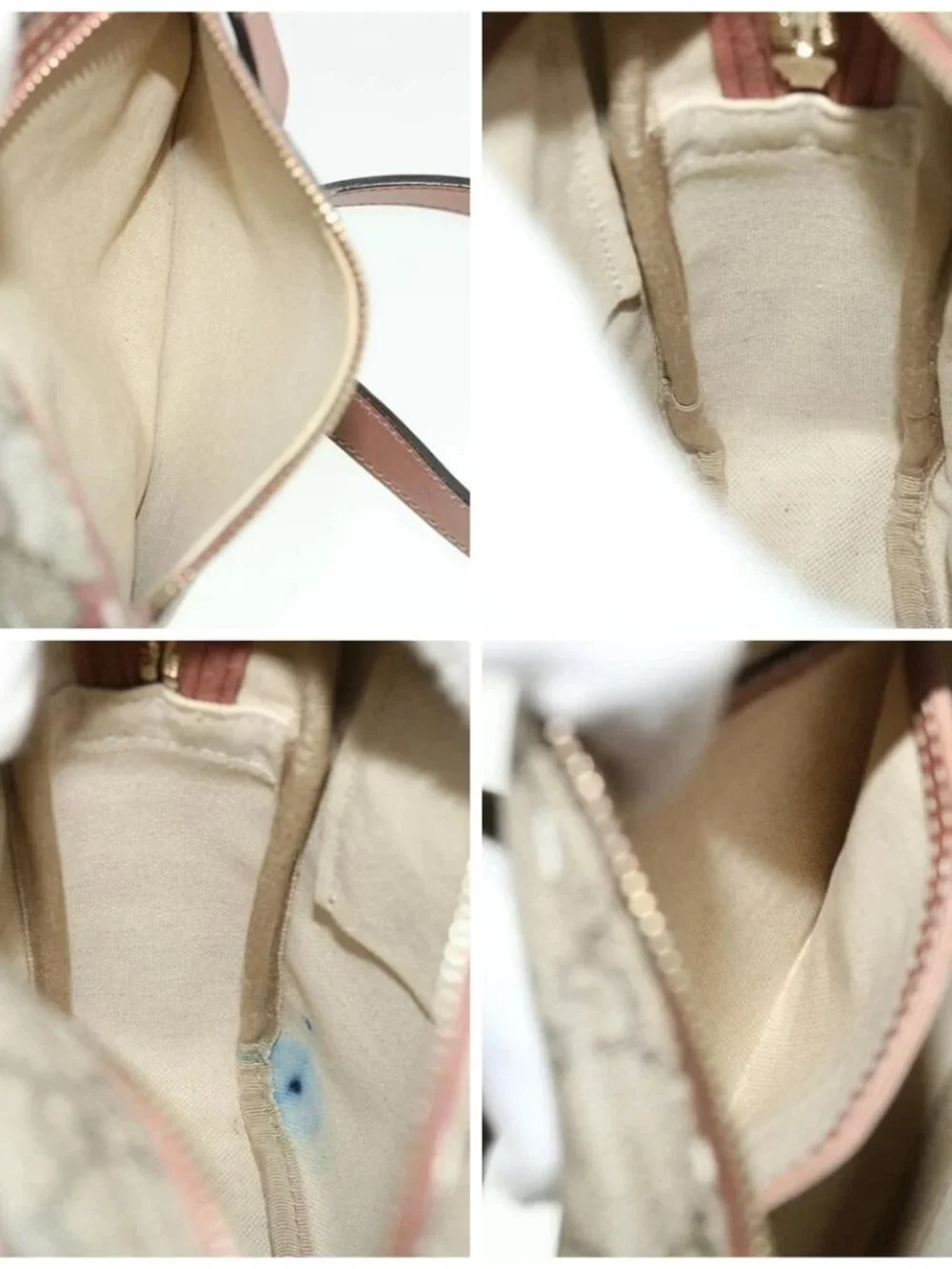 GUCCI GG Canvas Shoulder Bag PVC Leather Beige - Picture 15 of 16